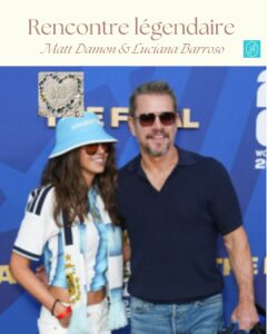 Matt Damon et Luciana Barroso lors d’un événement officiel, exemple de couple durable